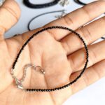 Black Tourmaline 3mm Faceted Adjustable Anklets for Protection - Image 3