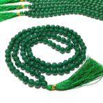 Natural Crystals Green Jade Stones 8mm Size 108 Beads Jap Mala