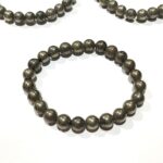Pyrite Stone from Peru AAA Quality Plane Beads Stretchable Bracelets Certified 8mm Size - Image 2