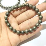 Pyrite Stone from Peru AAA Quality Plane Beads Stretchable Bracelets Certified 8mm Size - Image 3