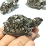 Peru Pyrite Stone Orgone Turtle Polished Surface - Image 3