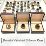 Sulemani Hakik Natural Stones Multiple Design Finger Rings Adjustable