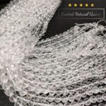 Faceted Brazilian Clear Quartz Stone Star Quality 8mm Plane Beads Strings Lines Wholesale
