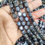 Natural Hematite Long Square Cube Shape Tumbled 8mm Strings Wholesale Bulk Supply Direct From Factory