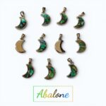 Abalone Crescent Moon Pendants Unisex