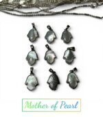 White Mother Of Pearl Hamsa Pendants