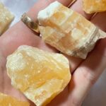 Natural Rough Stones Raw Orange Calcite Rock