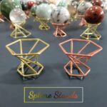 Golden and Copper Stands for Stone Sphere Ball