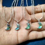 Abalone Crescent Moon Pendants Unisex - Image 3