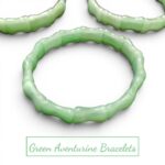 Green Aventurine Stone Cube Shape Stretchable Bracelets Certified Natural and Authentic Stones