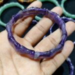 Amethyst Stone Cube Shape Stretchable Bracelets Certified Natural and Authentic Stones - Image 2