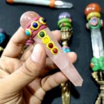 Faceted Rose Quartz Chakra Tibetan Healing Wands
