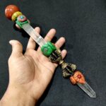 Artisan Clear Quartz and Copper Tibetan Phurba Healing Stick