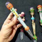 Ruby Zoisite Seven Chakra Crystal Point Tibetan Healing Stick