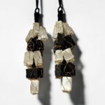 Selenite and Black Tourmaline Door and Window Hanger for Evil (Nazar) Protection