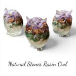 Money Attraction Orgone Owl with Authentic Stones Inside