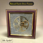 Pyrite Stone Seven Zibu Symbol Frames from Natural Stones