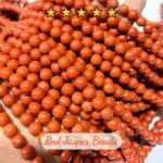 Natural Red Jasper Stone Five Star Quality 8mm 10mm Plane Beads Strings Positive Energy Stones Factory Price