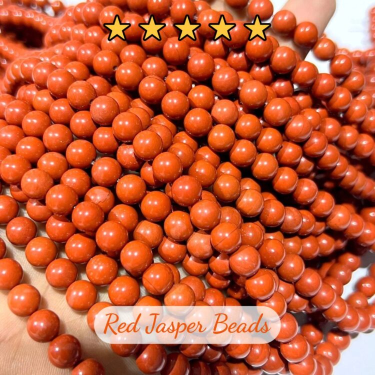 insMind-3 Rs256 Natural Red Jasper Stone Five Star Quality 8mm 10mm Plane Beads Strings Positive Energy Stones Factory Price - Image 1