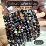 Natural Black Sulemani Hakik Stone Star Quality 4mm 6mm 8mm 10mm 12mm 14mm Plane Beads Strings - Image 3