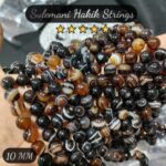 Natural Black Sulemani Hakik Stone Star Quality 4mm 6mm 8mm 10mm 12mm 14mm Plane Beads Strings - Image 4