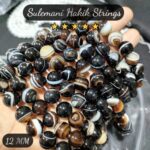 Natural Black Sulemani Hakik Stone Star Quality 4mm 6mm 8mm 10mm 12mm 14mm Plane Beads Strings - Image 5